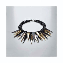 Spikes necklace BLACK/GOLD/ Spikes ogrlica CRNO/ZLATNA