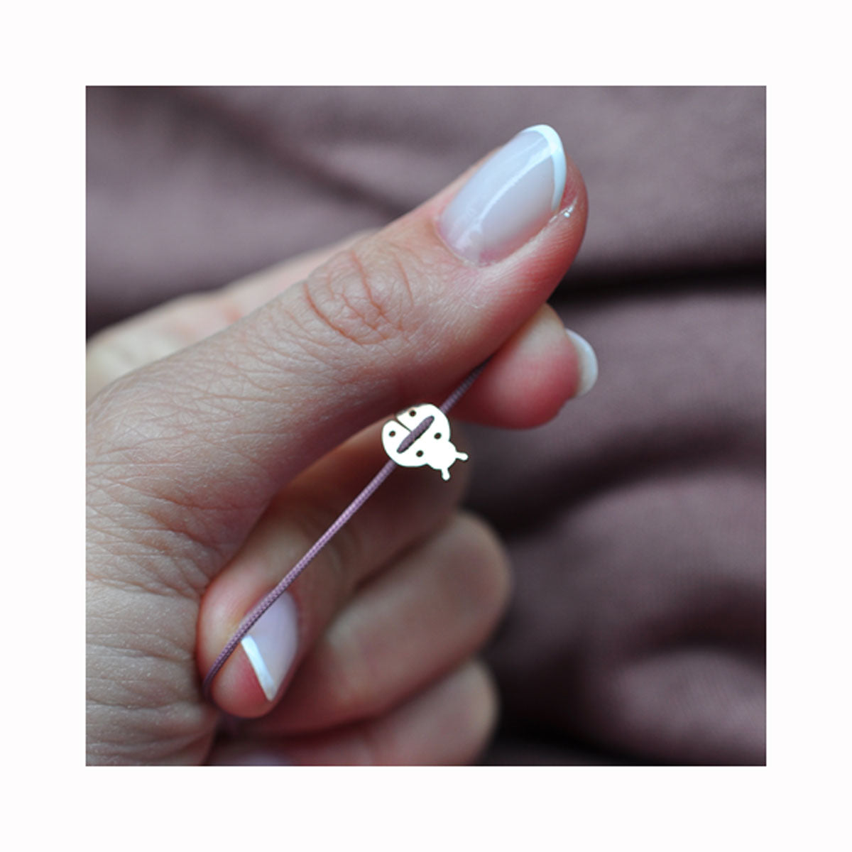 Versilbertes Armband MARIENKÄFER / Posrebrena narukvica BUBAMARA 