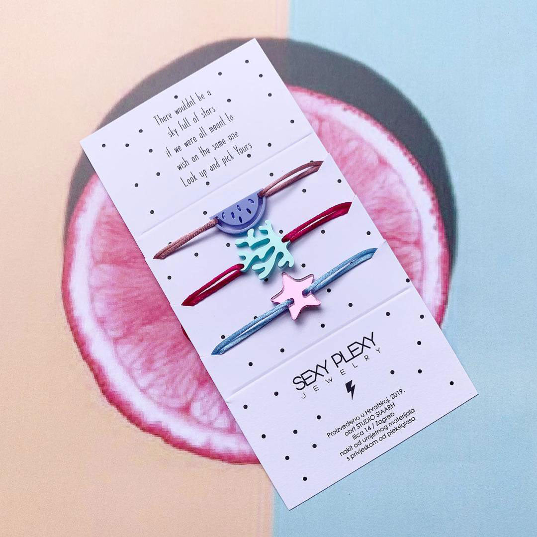 Silk bracelet CORAL RAINFOREST / Svilena narukvica KORALJ RAINFOREST