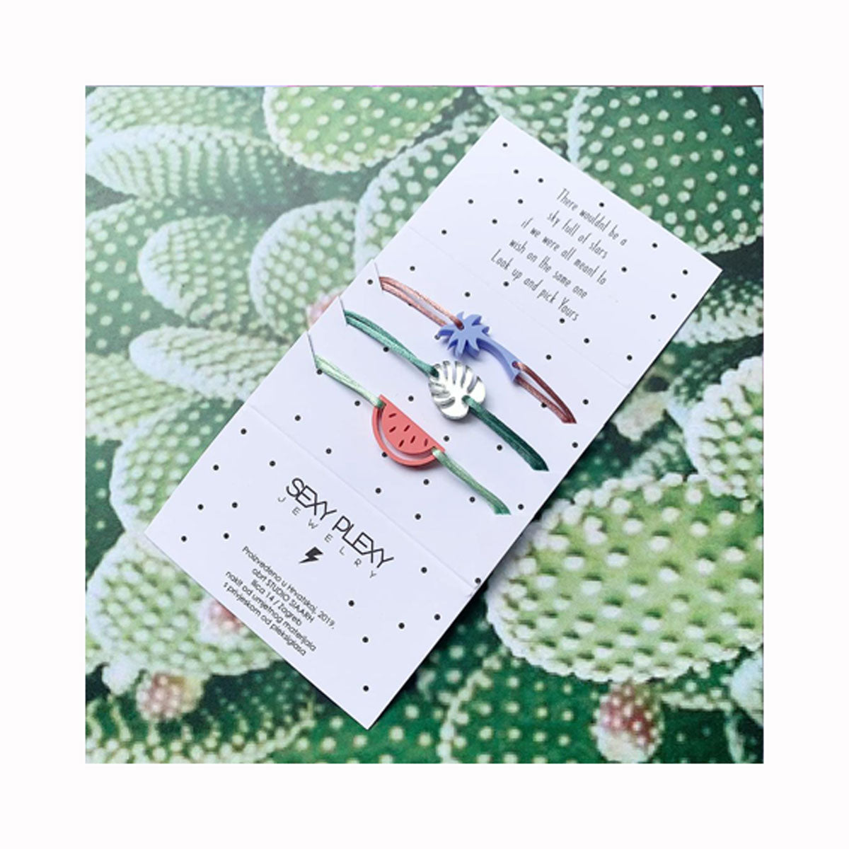 Silk bracelet WATERMELON RAINFOREST / Svilena narukvica LUBENICA RAINFOREST