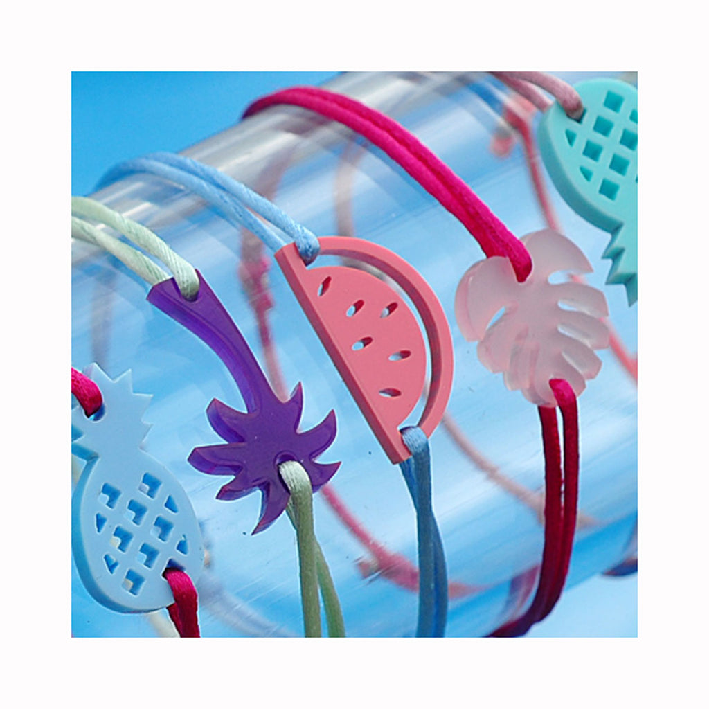 Silk bracelet WATERMELON RAINFOREST / Svilena narukvica LUBENICA RAINFOREST