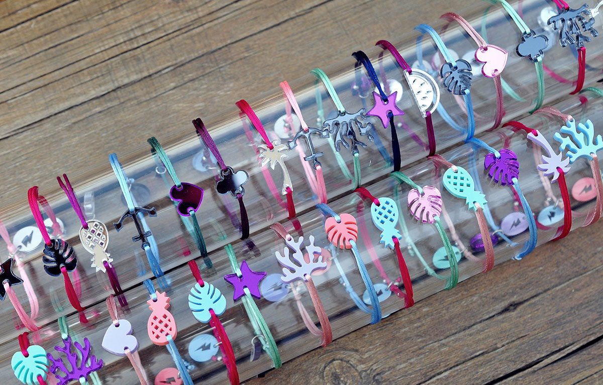 Silk bracelet PALMTREE RAINFOREST / Svilena narukvica PALMTREE RAINFOREST