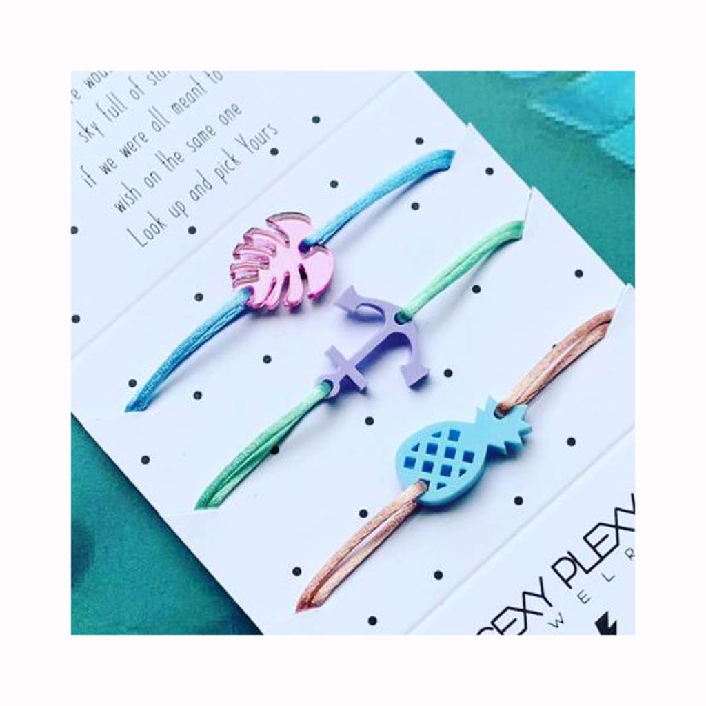 Silk bracelet PINEAPPLE RAINFOREST / Svilena narukvica ANANAS RAINFOREST