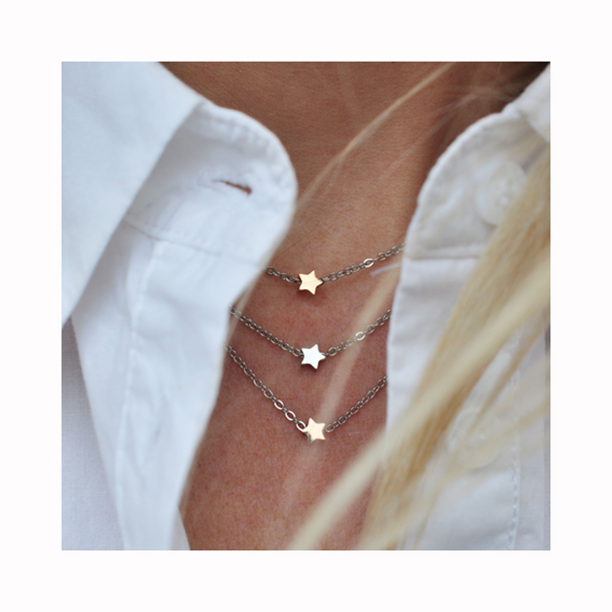 Trostruka STAR SHOWER Halskette / Trostruka STAR SHOWER ogrlica 