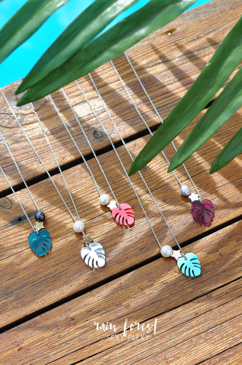 Ogrlica PLEXI MONSTERA / Ogrlica PLEXI MONSTERA