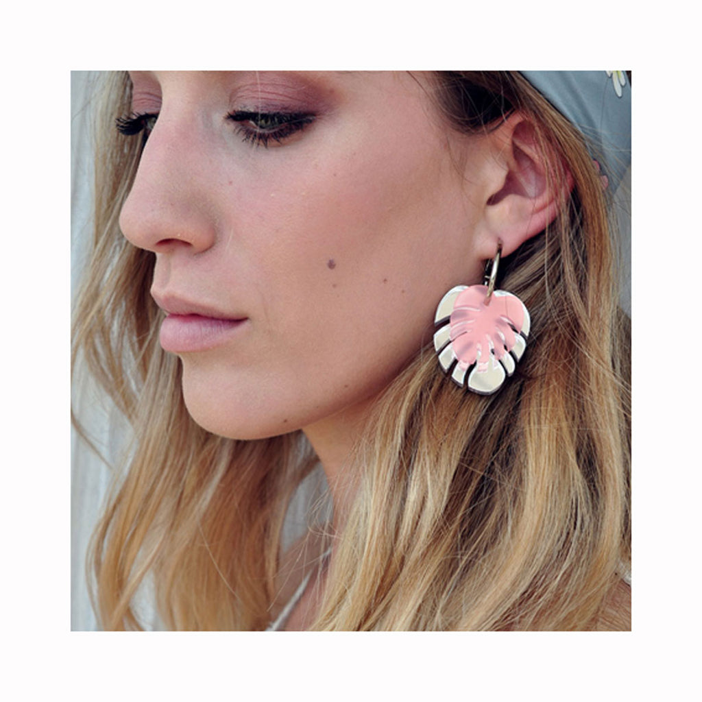 Ohrringe MONSTERA SOMMER / Naušnice MONSTERA SOMMER