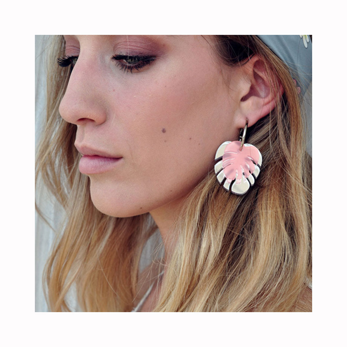 Ohrringe MONSTERA SOMMER / Naušnice MONSTERA SOMMER