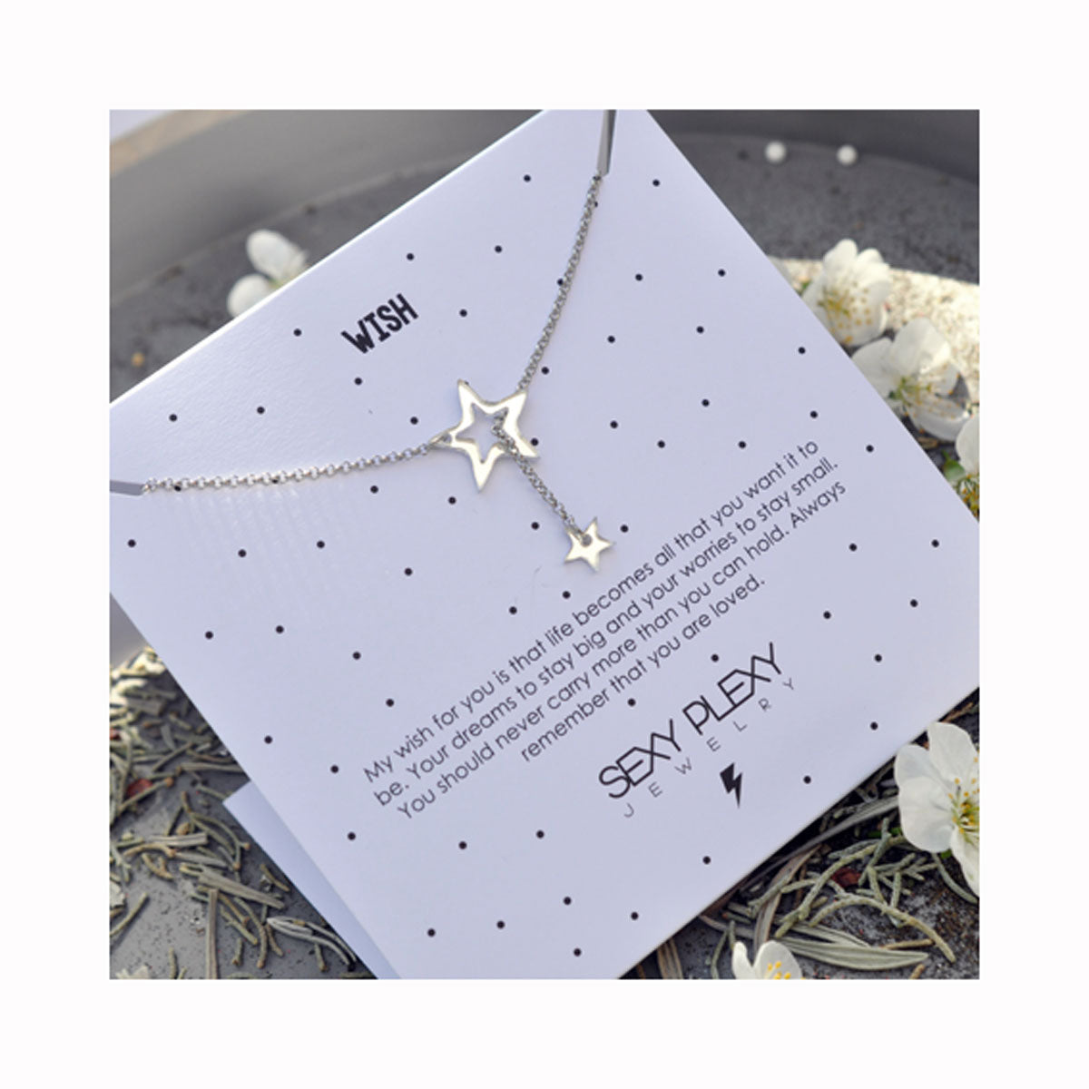 Stahlhalskette STERNE / Čelična ogrlica ZVJEZDICE 