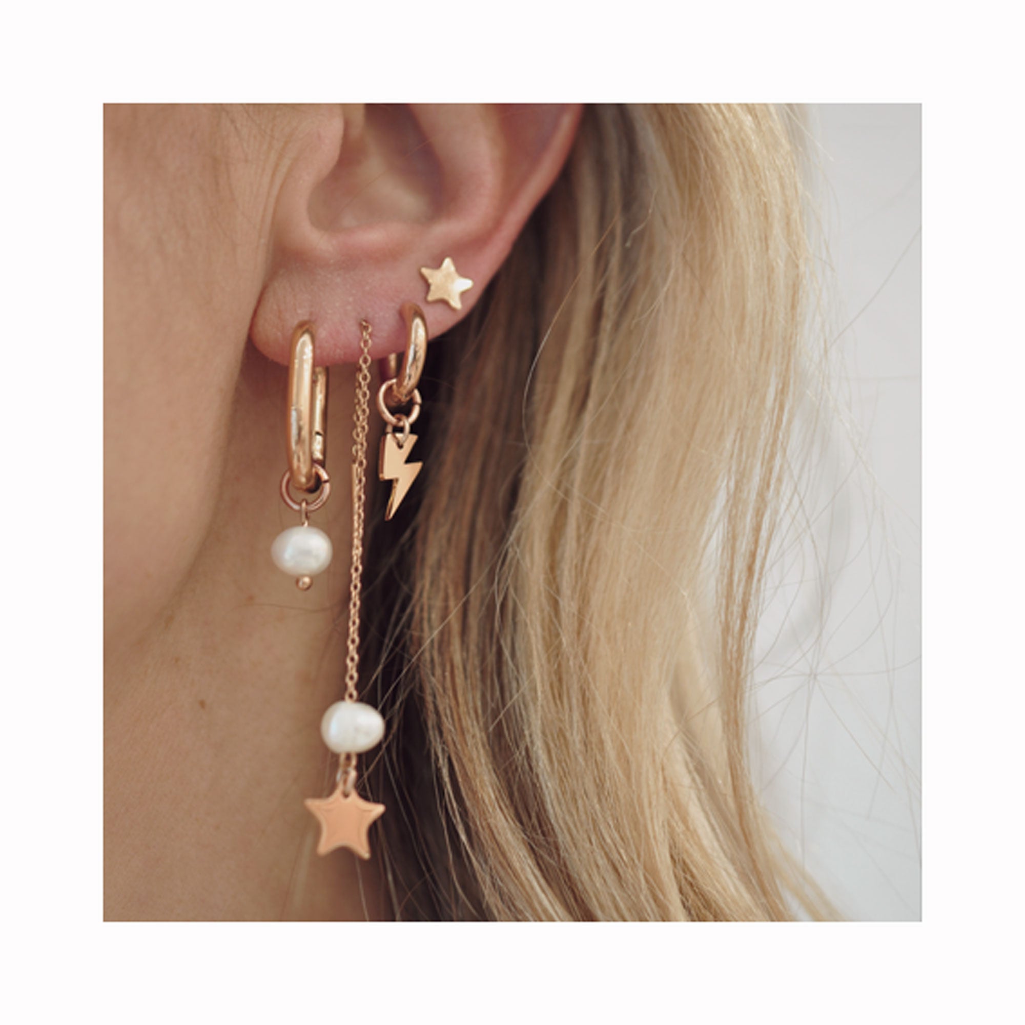 PEARL STAR verige uhani / PEARL STAR lančić naušnice 
