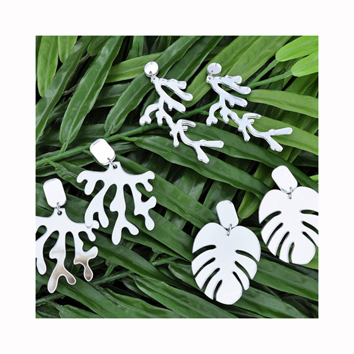 Ohrringe RAIN FOREST MONSTERA / Naušnice RAIN FOREST MONSTERA