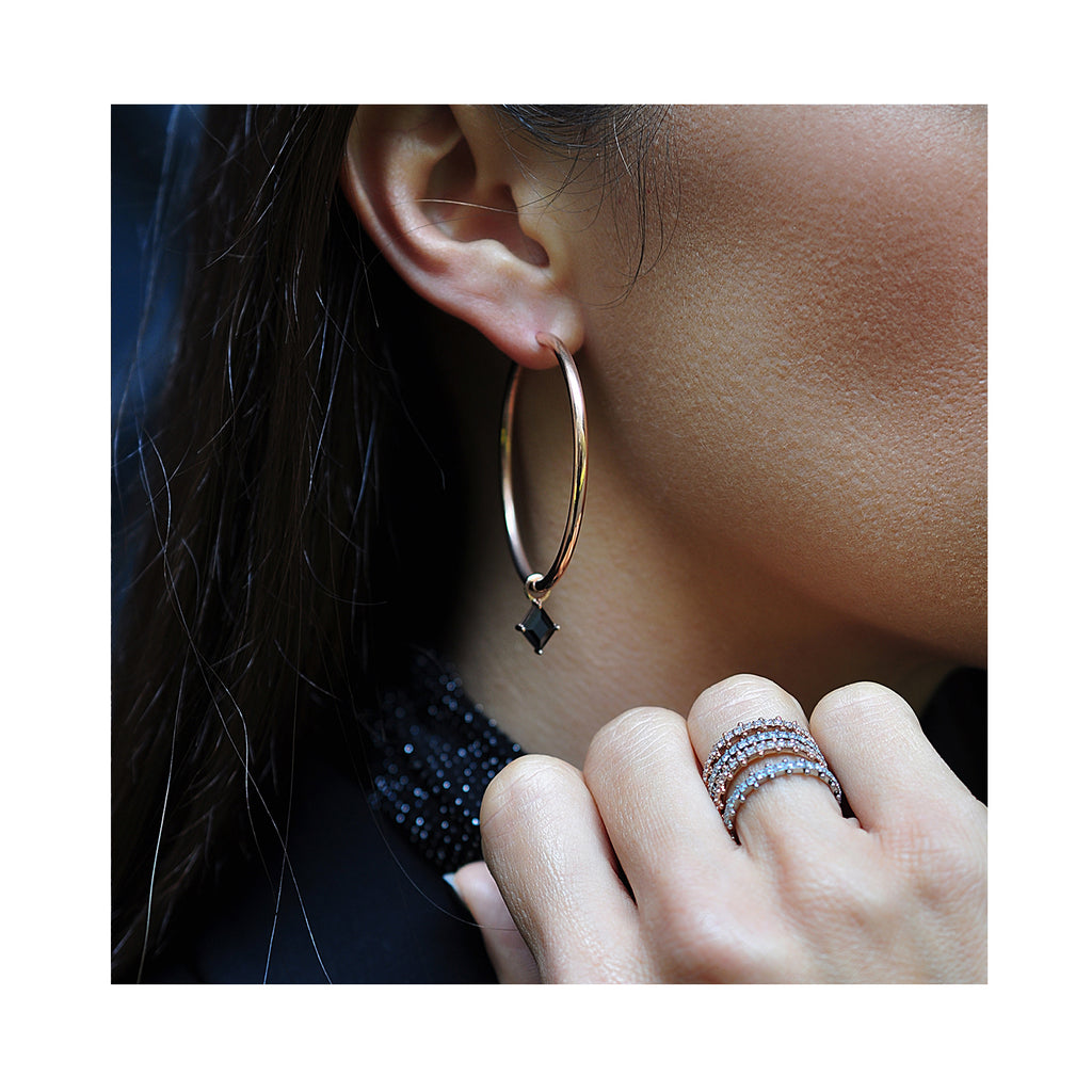 BLACK ROCK große Creolen 