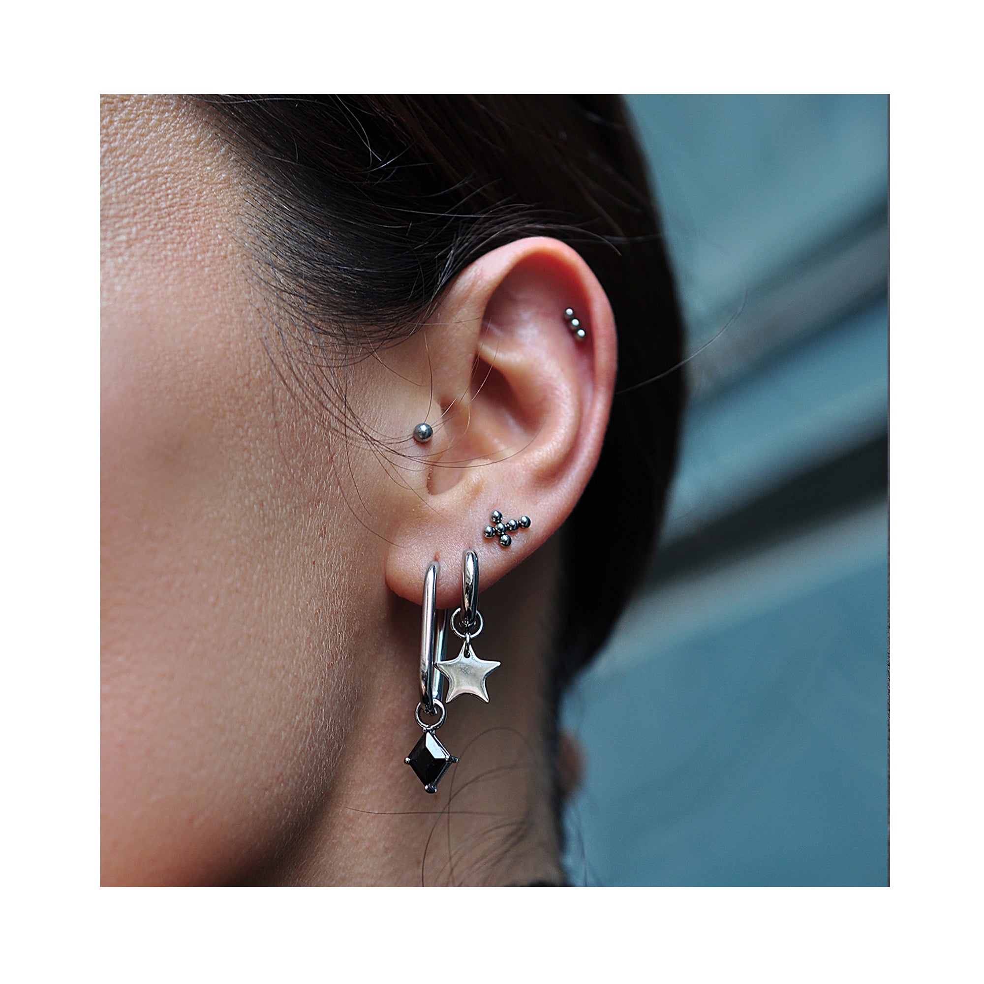 BLACK ROCK ovale Creolen / BLACK ROCK ovalni ringovi 