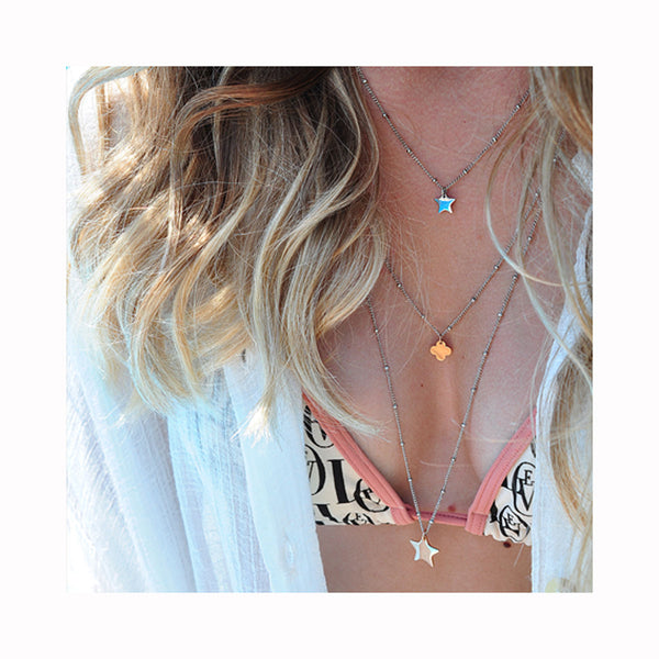 Silver plated LONG TRIPLE necklace / Posrebrena LONG TRIPLE ogrlica