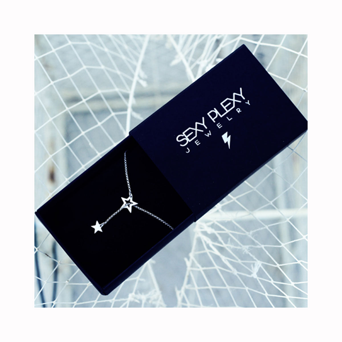 Silver plated necklace MATCHING STARS / Posrebrena ogrlica MATCHING STARS