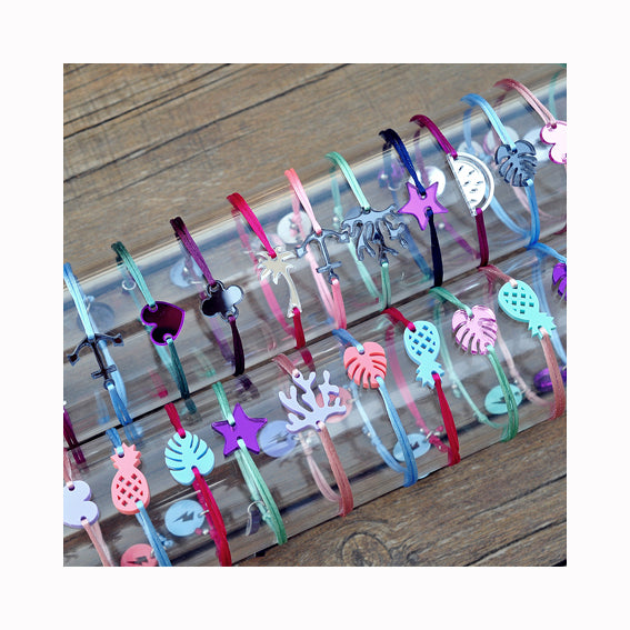 Seidenarmband MONSTERA RAINFOREST / Svilena narukvica MONSTERA RAINFOREST