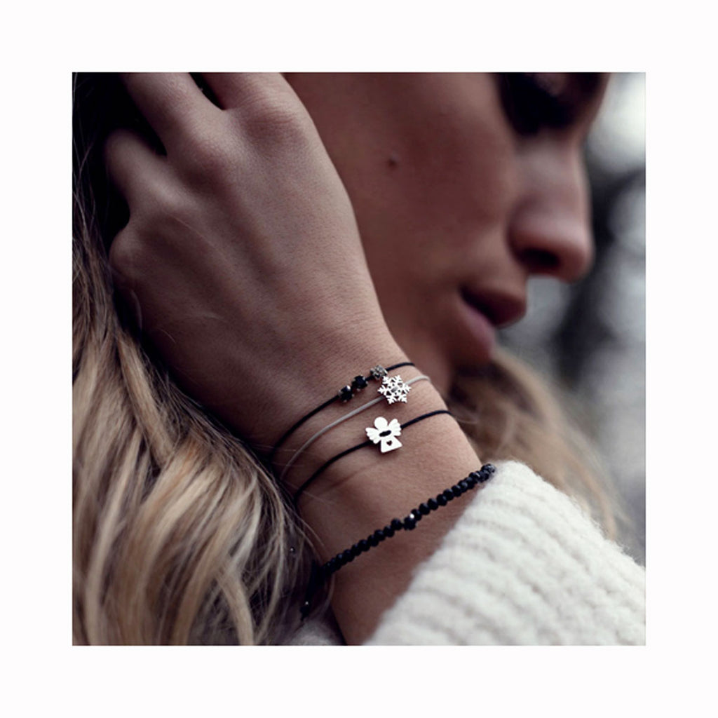 Zapestnica na vrvici POW POW / Narukvica trakica POW POW 