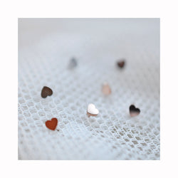 TINY silver & rosegold plated LOVE earrings / Posrebrene LOVE naušnice