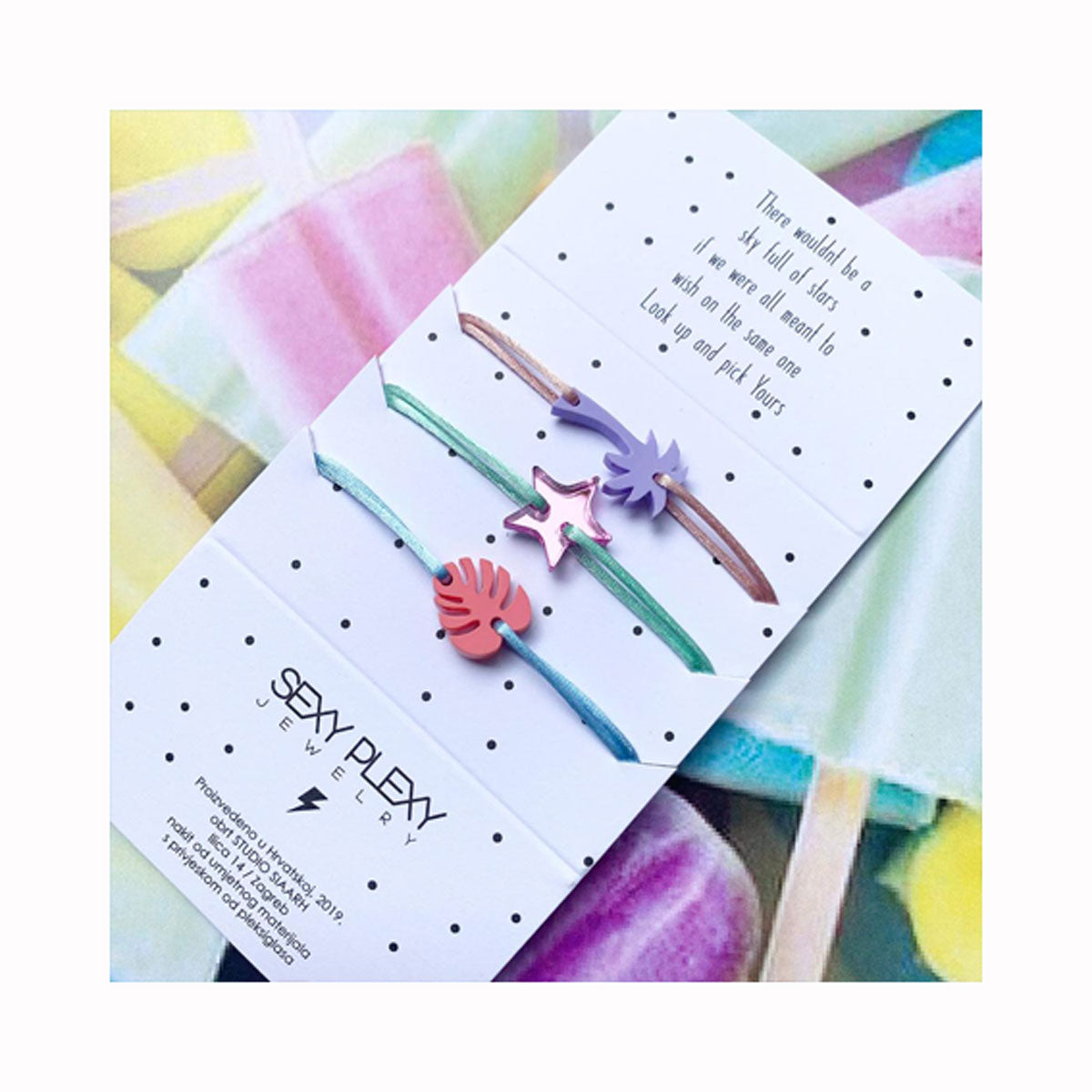 Silk bracelet WATERMELON RAINFOREST / Svilena narukvica LUBENICA RAINFOREST