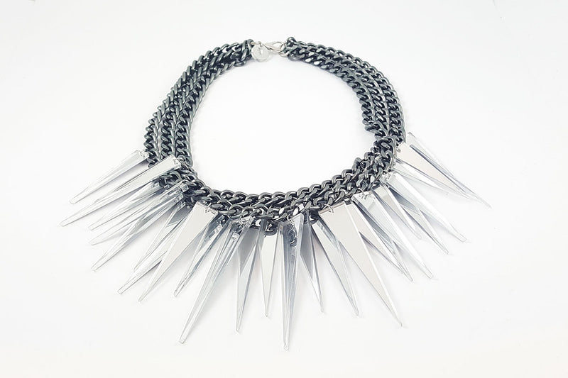 Spikes necklace TRANSPARENT / Spikes ogrlica PROZIRNA