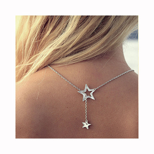 Jeklena ogrlica STARS / Čelična ogrlica ZVJEZDICE 
