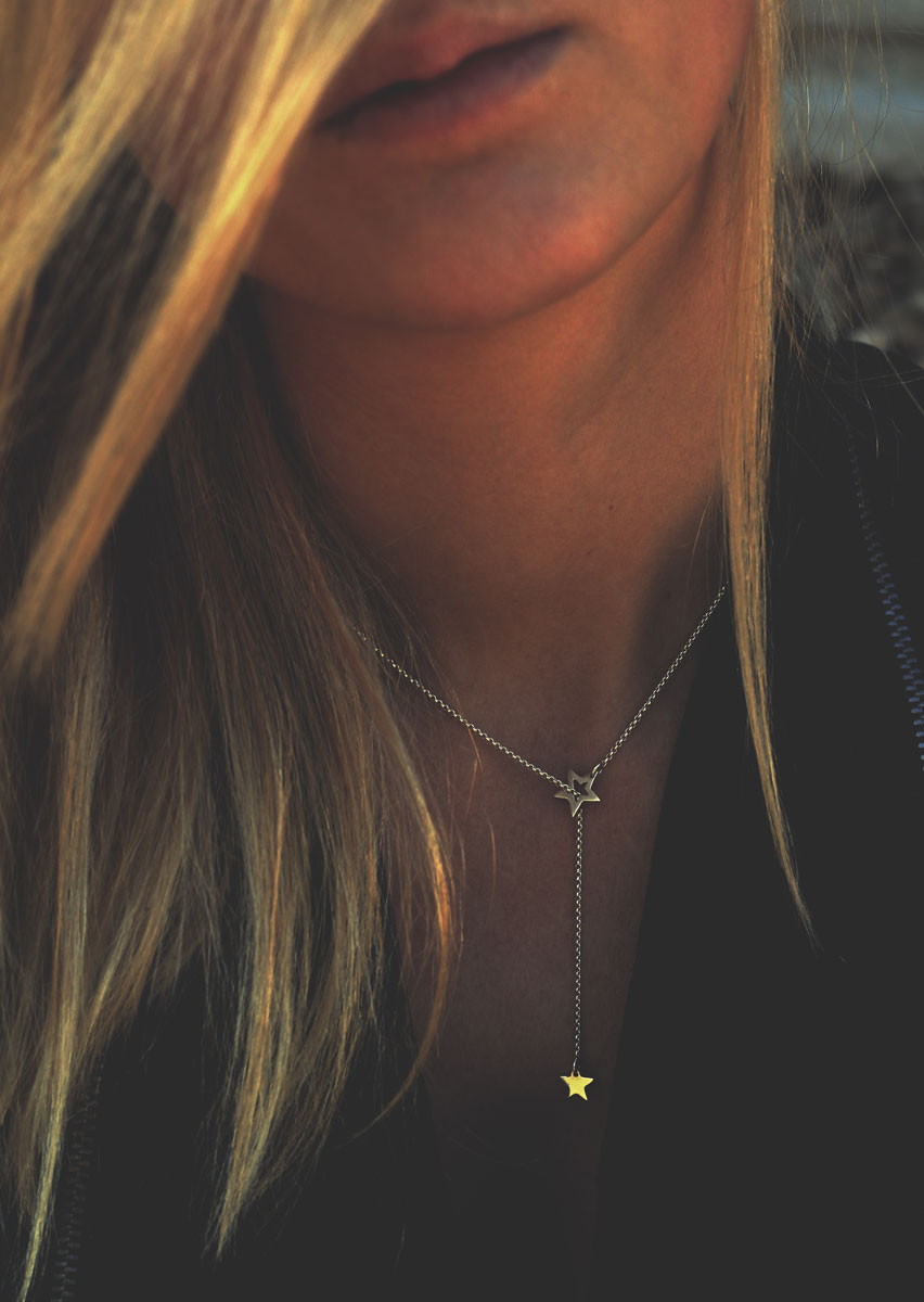 Silver plated necklace MATCHING STARS / Posrebrena ogrlica MATCHING STARS